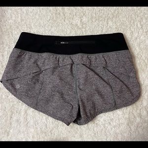 Grey Lululemon Speed Up Shorts 2.5”